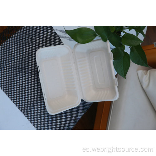 Caja de papel desechable para la comida del almuerzo.